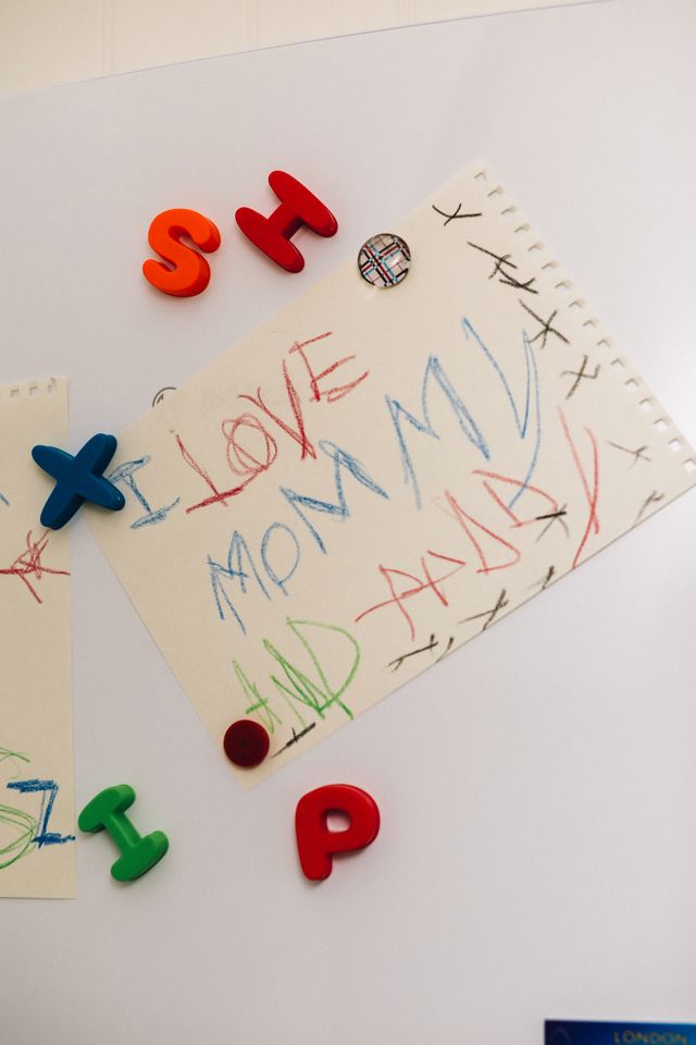 Photo — the first note on the fridge
